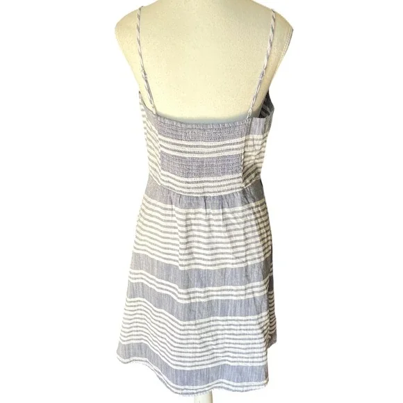 Old Navy Blue and White Striped Sundress Sleeveless Casual Summer Dress M - Picture 5 of 12